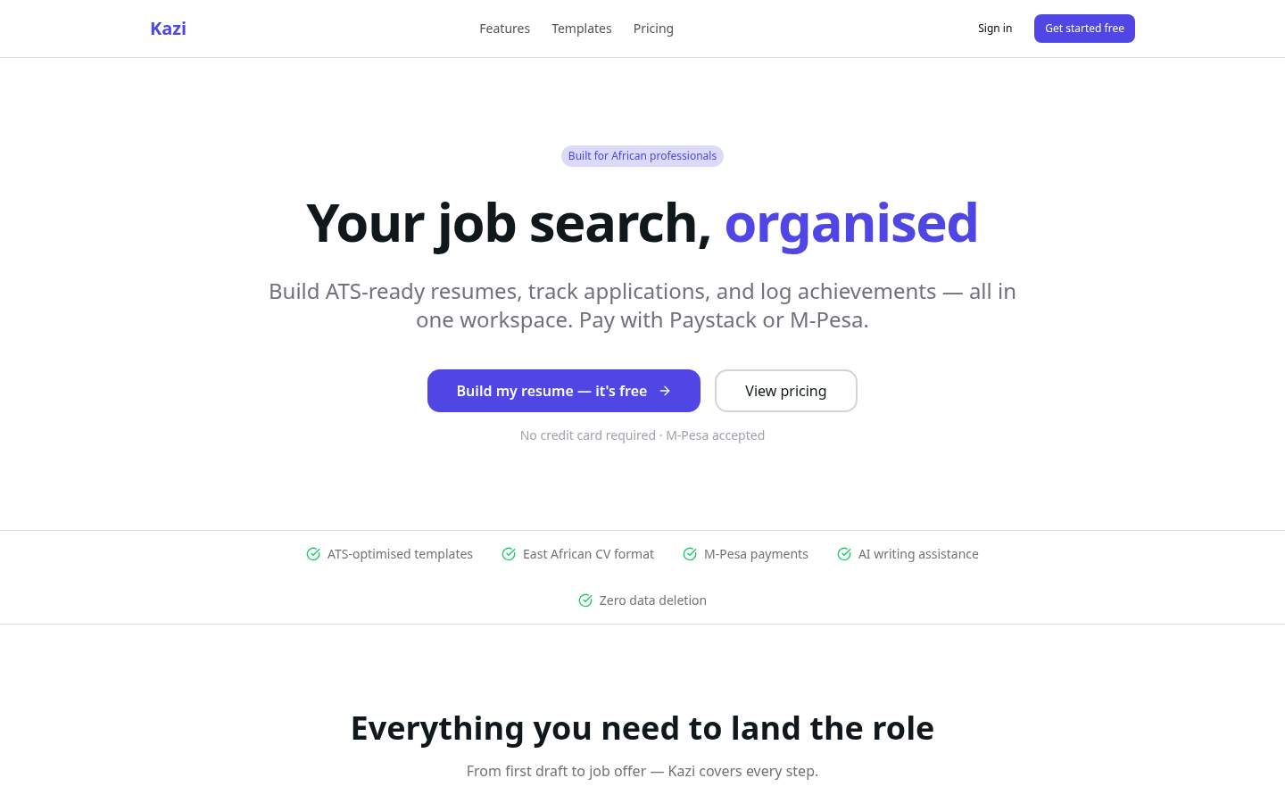 Kazi Resume Builder